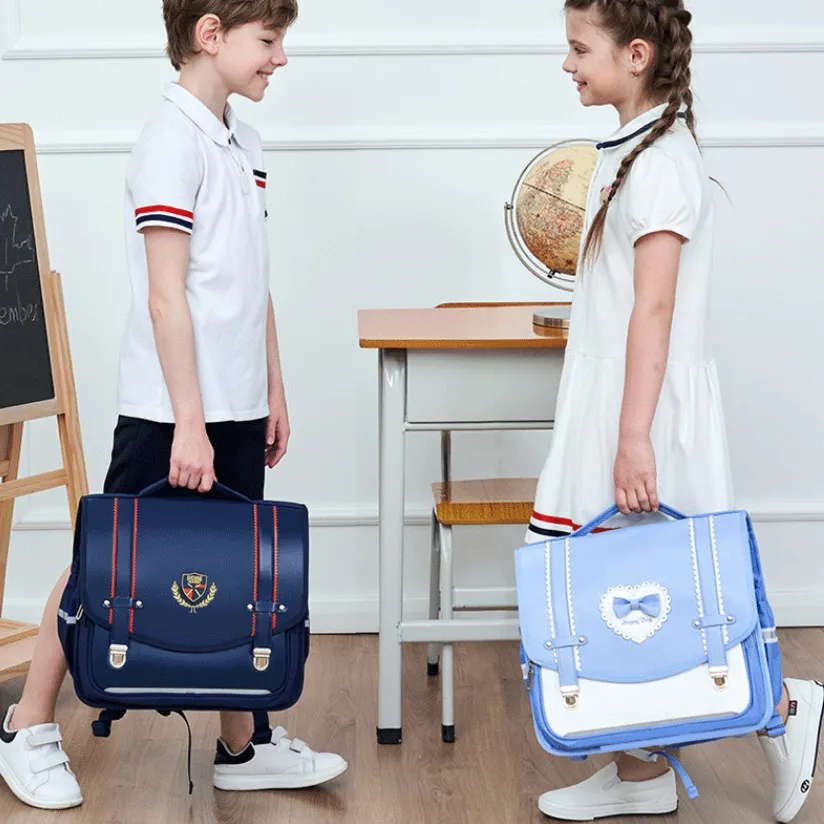 Sacos escolares impermeáveis japoneses para crianças, mochilas ortopédicas Primay, Princess Bag, meninas e meninos