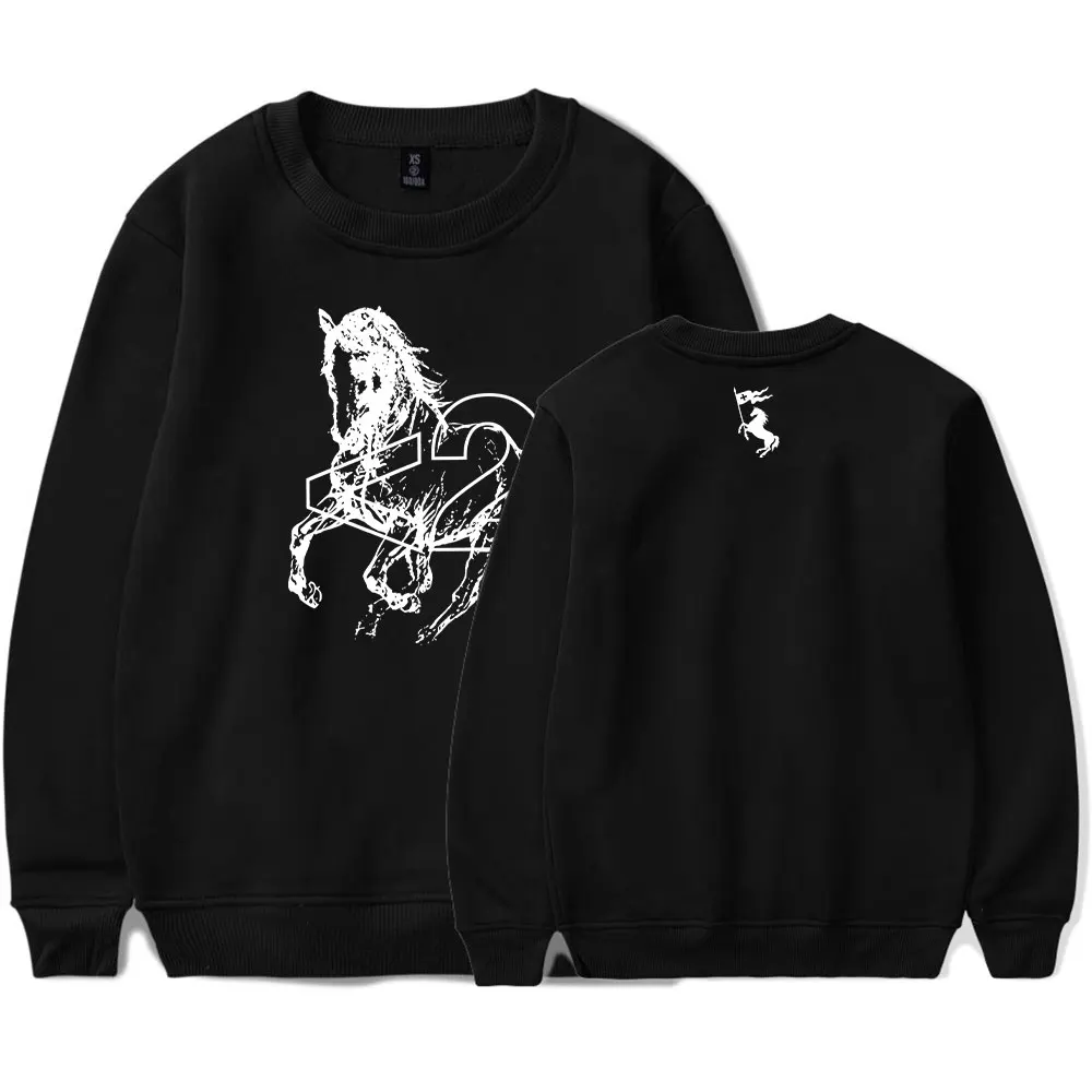 

2hollis Horse Crewneck Unisex Long Sleeve Streetwear Pullover Sweatshirt