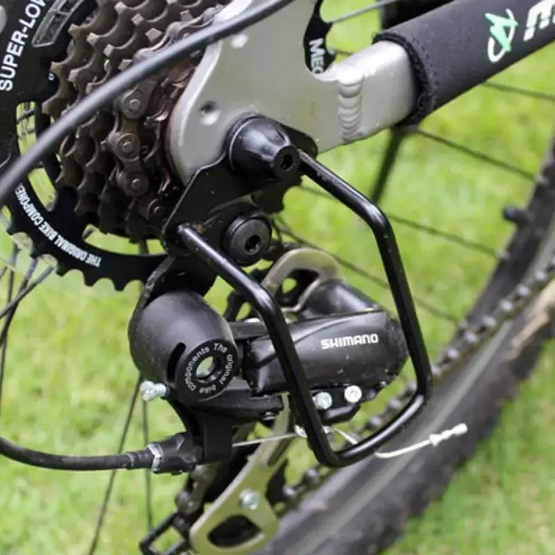 واقي سلسلة Derailleur الخلفي لدراجة MTB - واقي من الفولاذ والألومنيوم