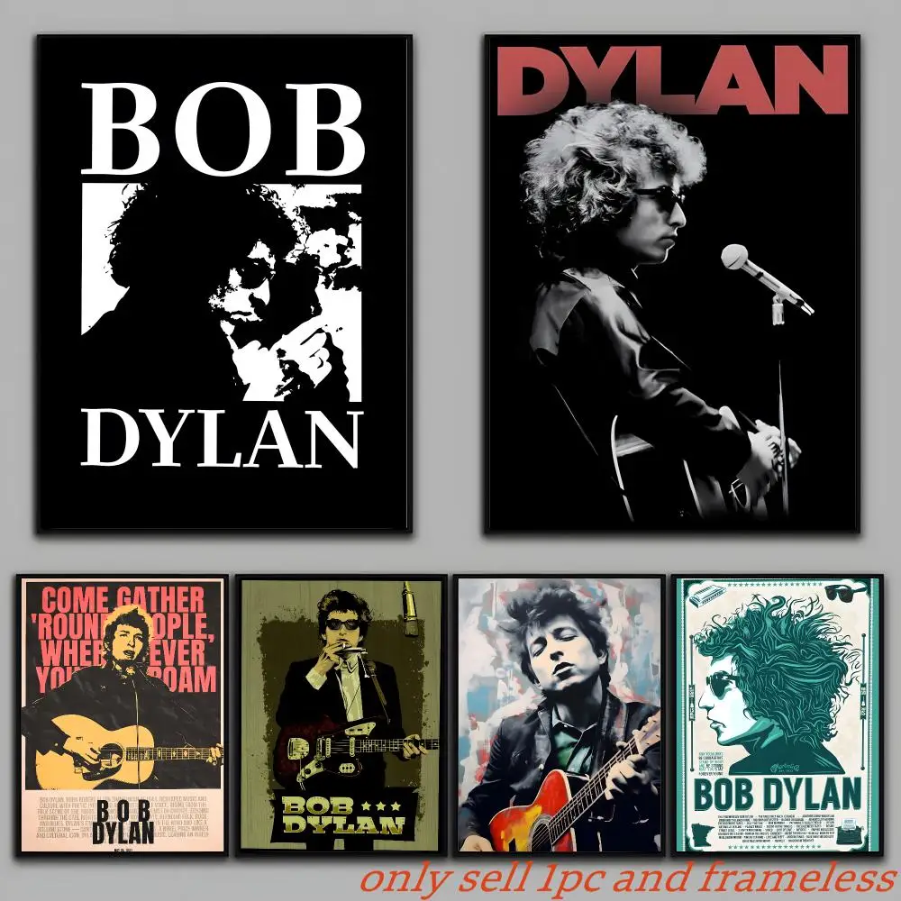 Folk Music B-Bob Dylan Poster Art with prints Home bedroom living room decoration gift