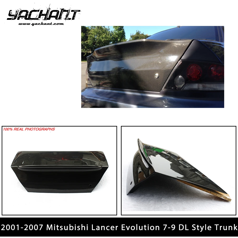 CF Carbon Fiber DL-Style Boot Lid for 2001-2007 Mitsubishi Lancer Evolution 7-9 Trunk evo 7 8 9 Rear Trunk
