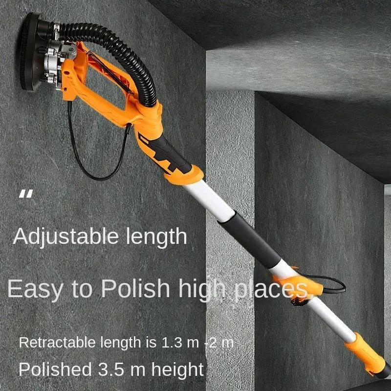 1980W 2.2M long pole brushless wall penetrating machine rough planer with self-priming dust removal, grinding and polishing mach