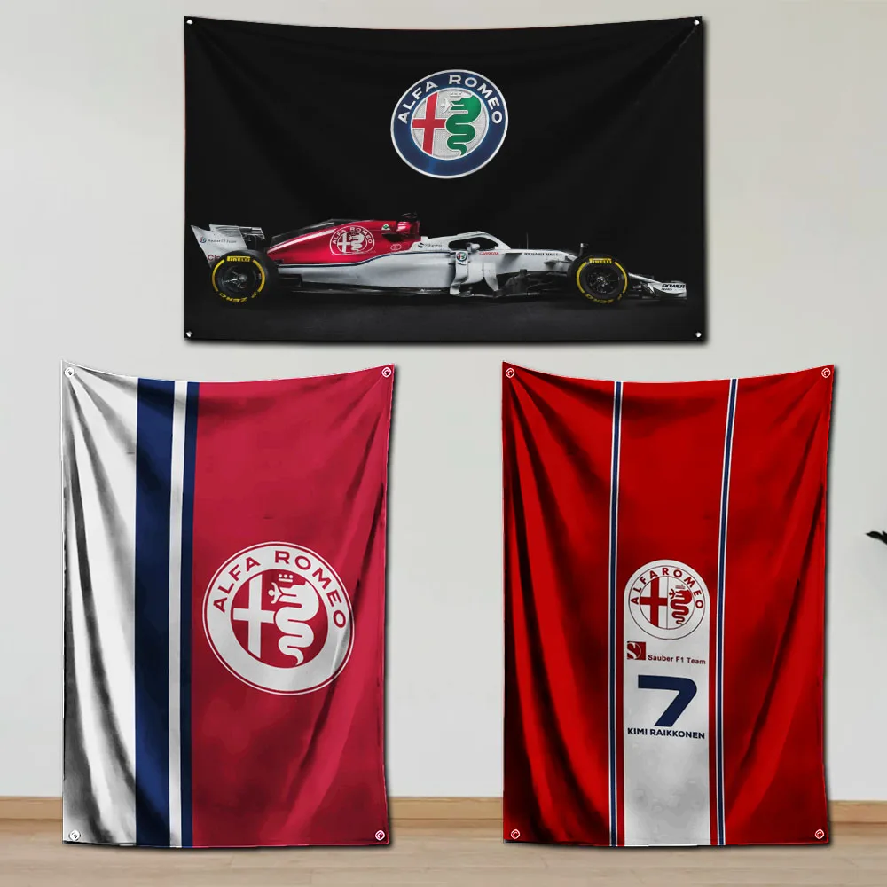 90X150CM 3X5FT Alfa Romeos Racing Flag Polyester Digital Printing Racing Banner For Decoration