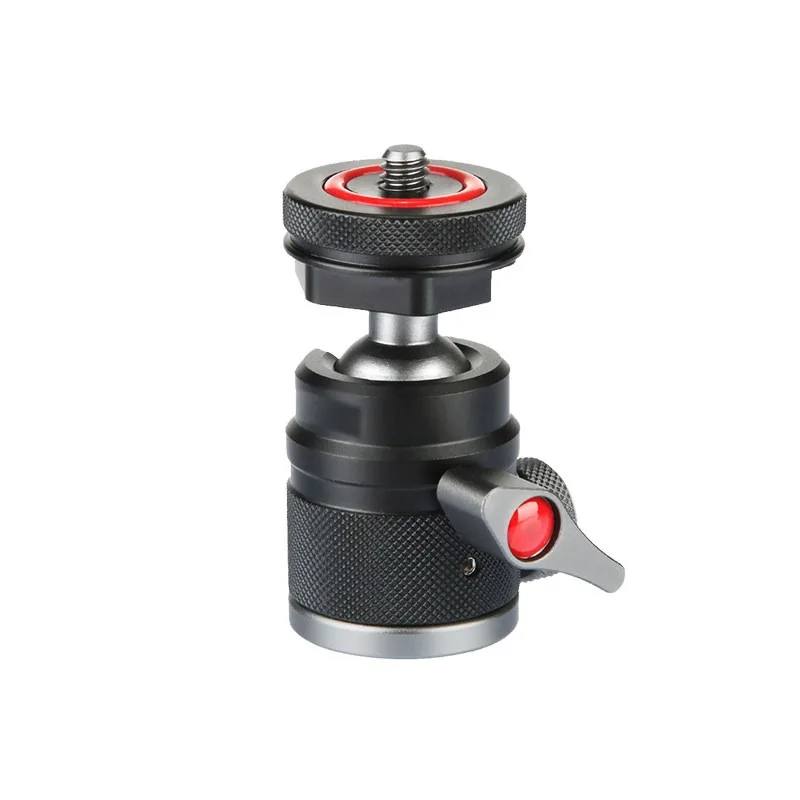 Aluminum Alloy Ball‑Head Gimbal 360° Panoramic Hot‑Shoe Mount Universal Camera Phone Photography Accessory