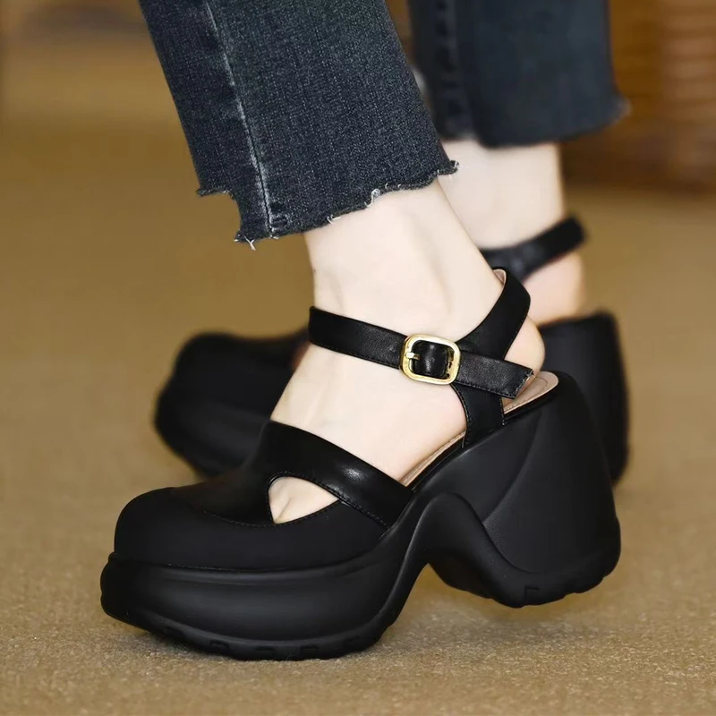 Platform Women's Sandals High Heels Shoes Elegant Woman Slippers Trend Chunky Beach Shoes Walking Comfort Pumps Mujer Flip Flops