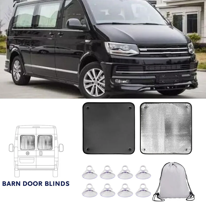 2pcs Sunshades Thick Thermal Window Blinds For Peugeot Boxer Citroen Relay Thermal Insulation Curtains For Fiat Ducato Barn Door view 5