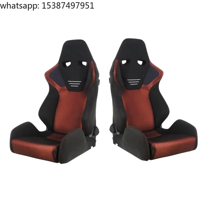 For 2 Pcs/Set Sr6 Sport Racing Car Seat Red / Black Auto Sports Fiber Glass Racing Seats