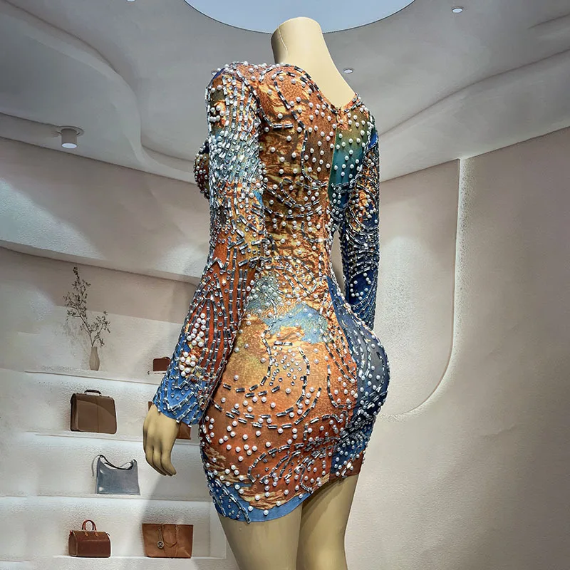 فستان عيد ميلاد كامل الماس بقصة ضيقة أداء المغني والرقص والولائم والحفلات رداء Soirée فام Mariage Vestidos De Ocasião رسمي