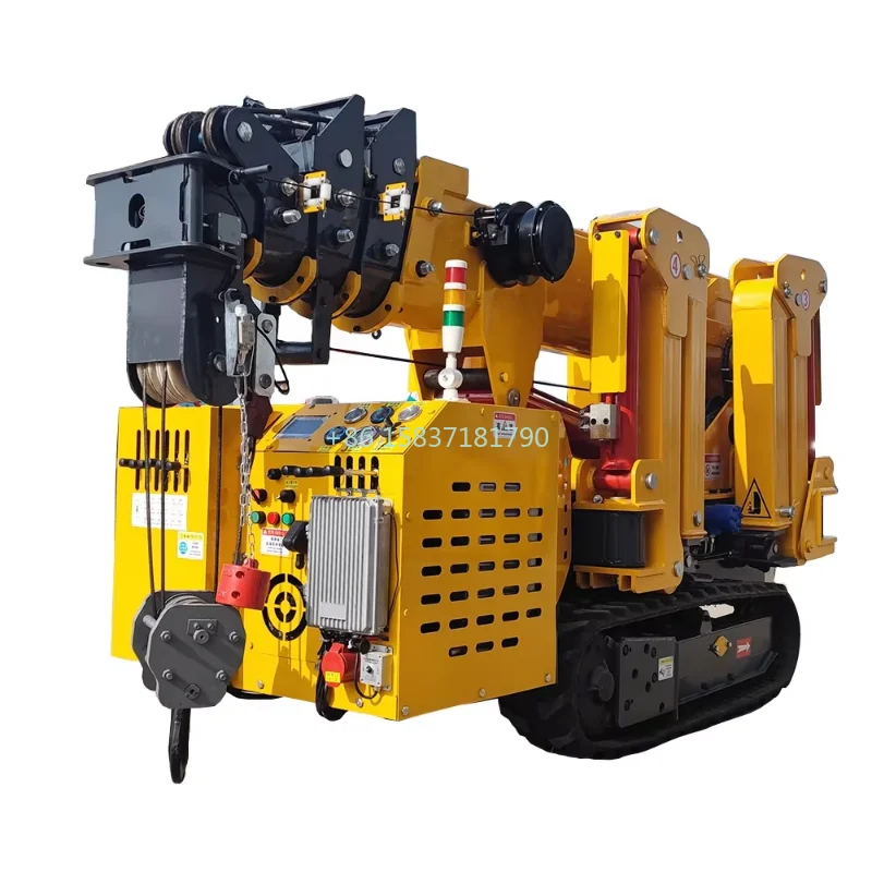 2ton 5ton 8ton Hydraulic Spider Crane Indoor Outdoor Telescopic Spider Crane Narrow Space Lifting Folding Crawler Spider Crane