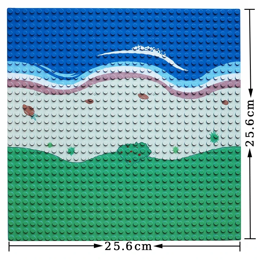 Building Blocks City Baseplates DIY Sea Beach Islands River Grasslands Plates 32x32 Dots Small Particle Construction Bricks Toys