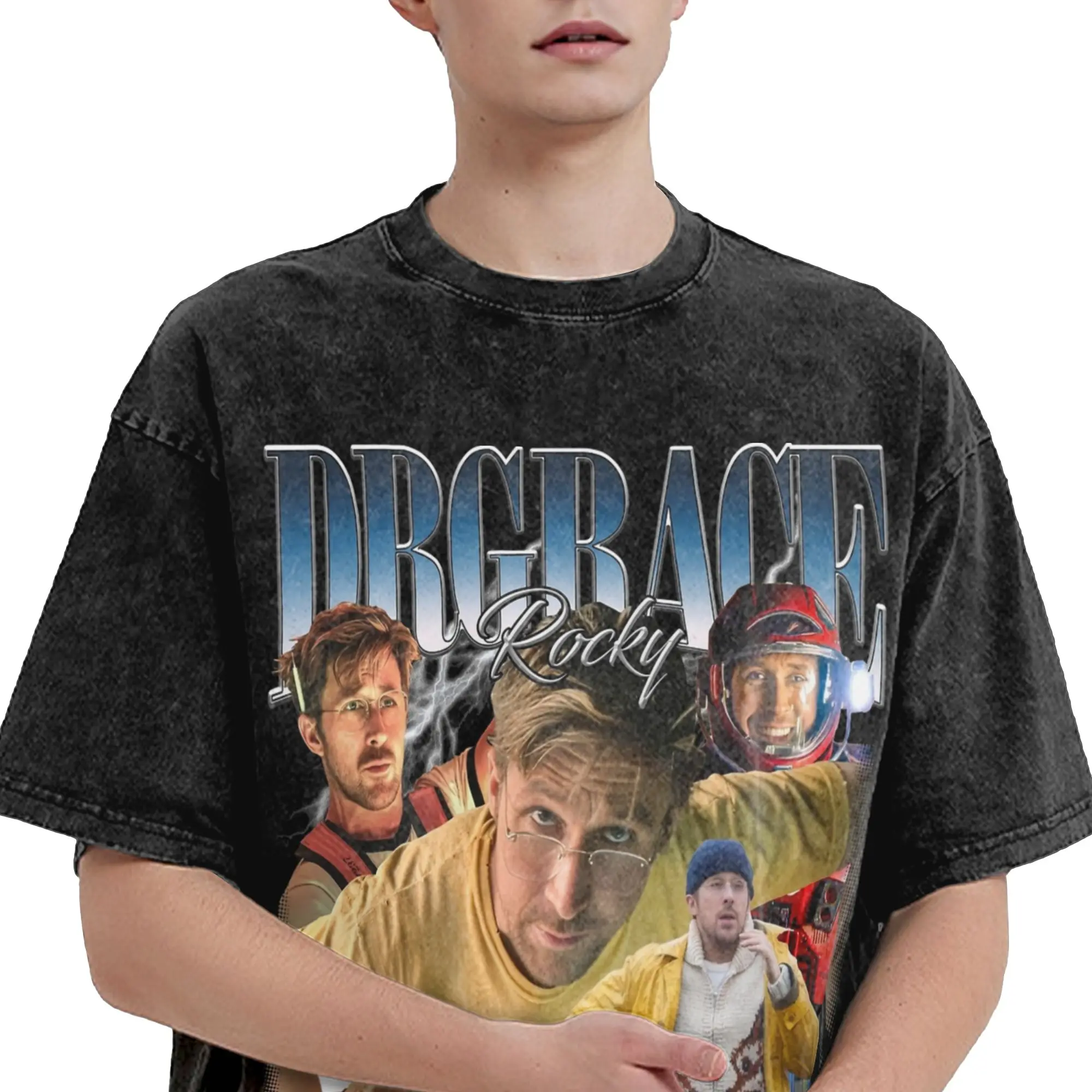 Ryland Grace Project Hail Mary Washed T Shirts Streetwear Vintage T-Shirts Ryan Gosling Tees for Men Women Short Sleeve Graphic
