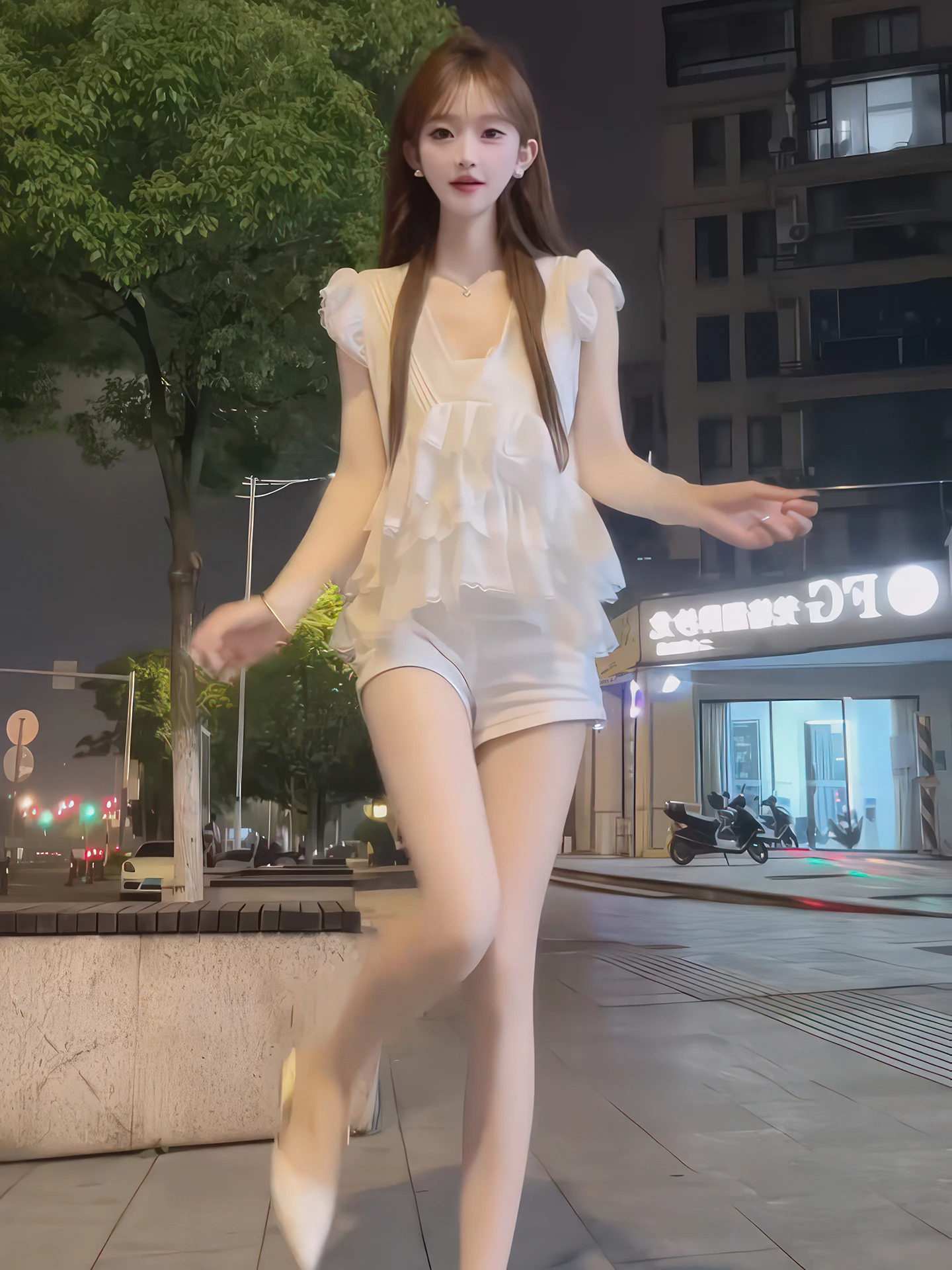 Garniture en dentelle blanche Fly Sve V-Ne irt Femme Été 2025 Nouveau luxe léger Anti-âge Haut de gamme Faion Français Sle Loo...