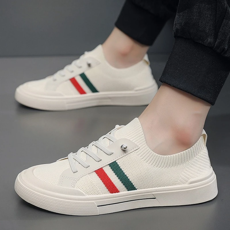 

Дышащая мужская повседневная обувь из ткани Fei, новая спортивная и модная универсальная модная весенне-летняя обувь большого размера на шнуровке