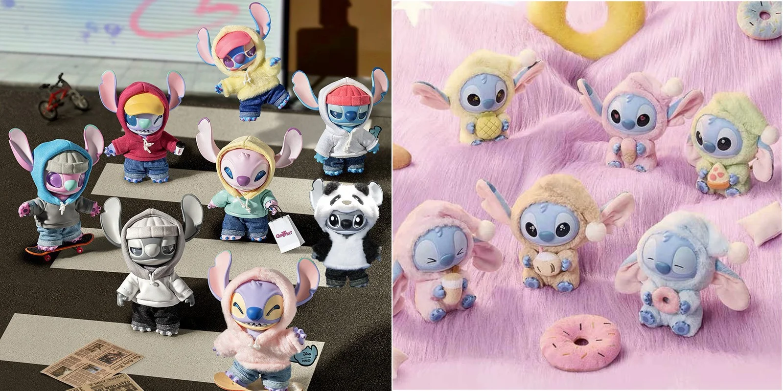 Caja ciega Stitch: surtido de trajes modernos y dulces y figuras juguetonas