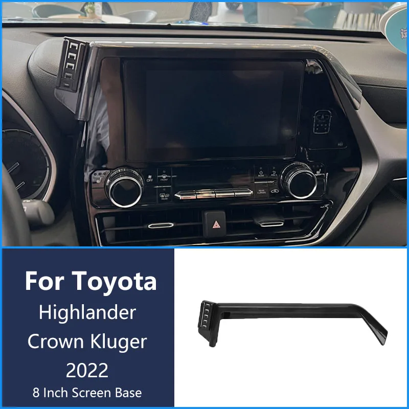 For Toyota Highlander Crown Kluger 2022 Car Phone Wireless  Charger Bracket Navigation Holder 8 Inch Screen Base  Bracket