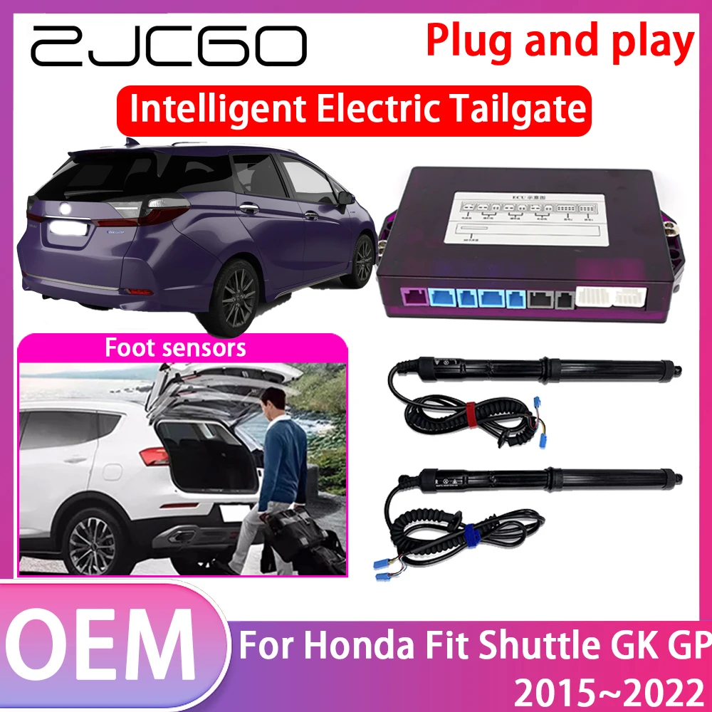 ZJCGO Electric Tailgate Lift Drive Trunk Opening Tail Gate Lift Soft Close Car Door For Honda Fit Shuttle GK GP 2015~2022