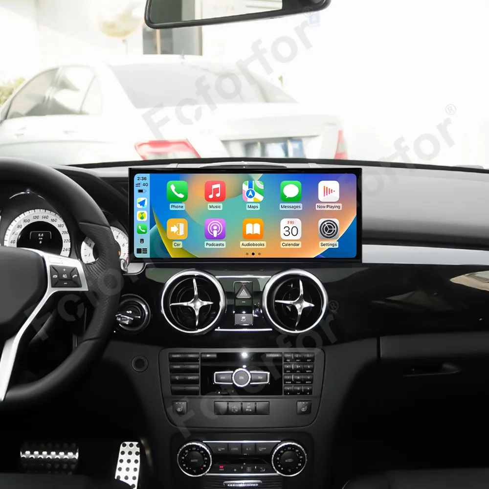 15.8inch For Mercedes Benz GLK 2013-2015 X204 Qualcomm Car Radio CarPlay Android 14 HD Screen Multimedia Player GPS Head Unit
