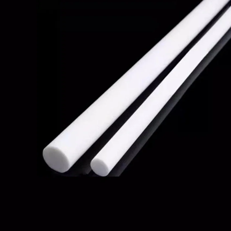 1 Stuks Dia 5Mm ~ 30Mm Ptfe Staaf Wit Polytetrafluorethyleen Staaf Milieuvriendelijk Niet-Toxisch Diy Ptfe Plastic Staaf Lengte 500Mm