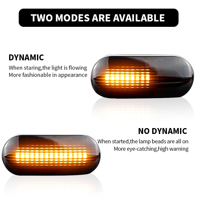 2x For Ford Focus MK2 2004 2005 2006 2007 C-Max Fiesta Fusion Galaxy Led Dynamic Side Marker Turn Signal Light Indicator Blinker view 2