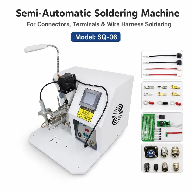 SQ-06 Semi-Automatic Soldering Machine PLC Control 600C High Temp LED Strip Connector Sensor Wire Factory Price