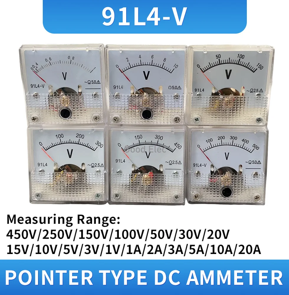 91L4 AC 0-150V 250V 300V 450V Pointer type Analog Panel Volt Voltage Meter Voltmeter Gauge AC 0-1000V