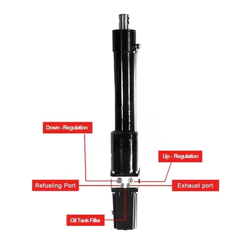 Industrial Electric Hydraulic Linear Actuator 8000N-60000N Push Rod Heavy Duty 12V-220V Compatible for Various Applications