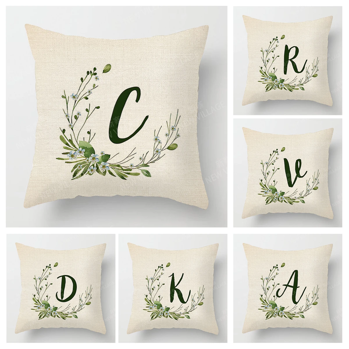 

Home living room fashion letter decoration cushion covers linen throw pillow covers45*45 pillowcase 40x40cm 50x50 45x45