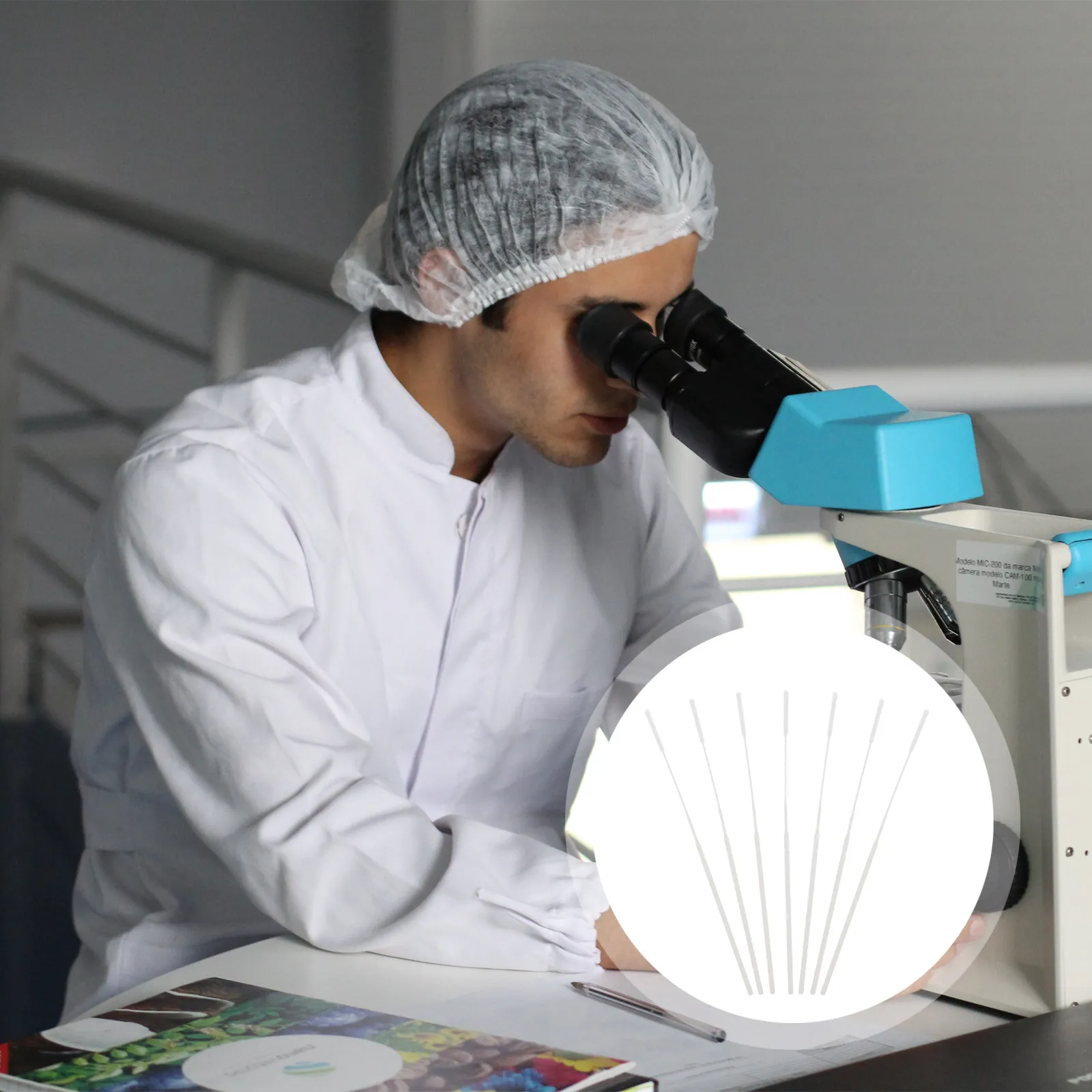 

20pcs Swabs Disposable Flocking Nasal Specimen Collection Sticks Single Use Sampling Disposable Nasal Swabs Supplies