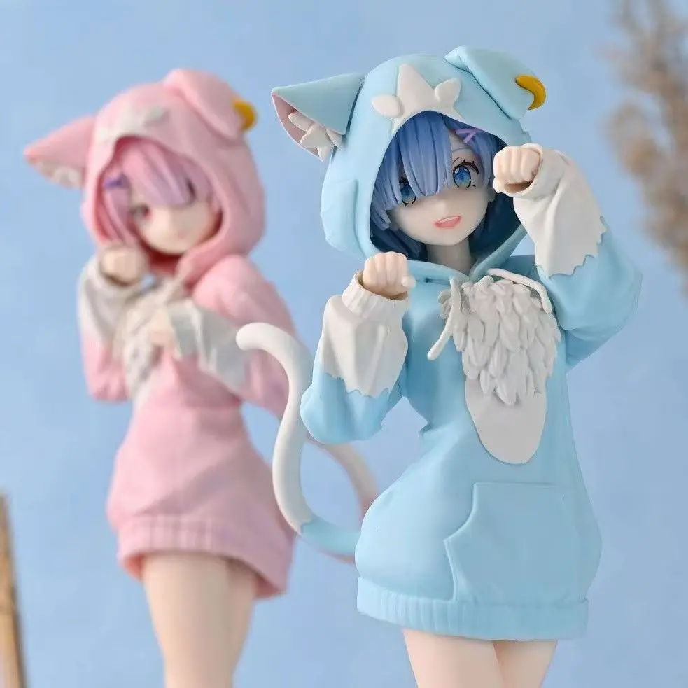 2025 Anime Re: la vida en un mundo diferente de Zero kawaii Rem figura Ram PVC modelo Emilia estatuilla pasatiempos juguetes para regalo de cumpleaños