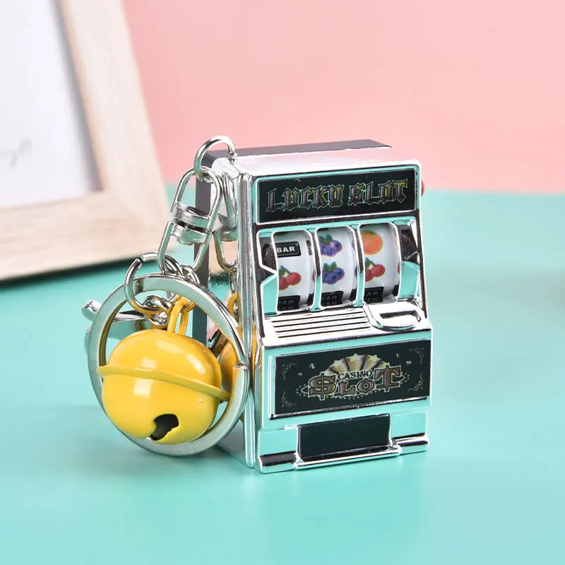 Lucky Jackpot Mini Fruit Slot Machine Fun Birthday Keychain Gift Kids Toy