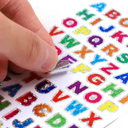 10 Sheets English Alphabet Stickers Self Adhesive Letter Stickers Metallic Finish Diy Scrapbook Birthday Card Craft Scrapbooking