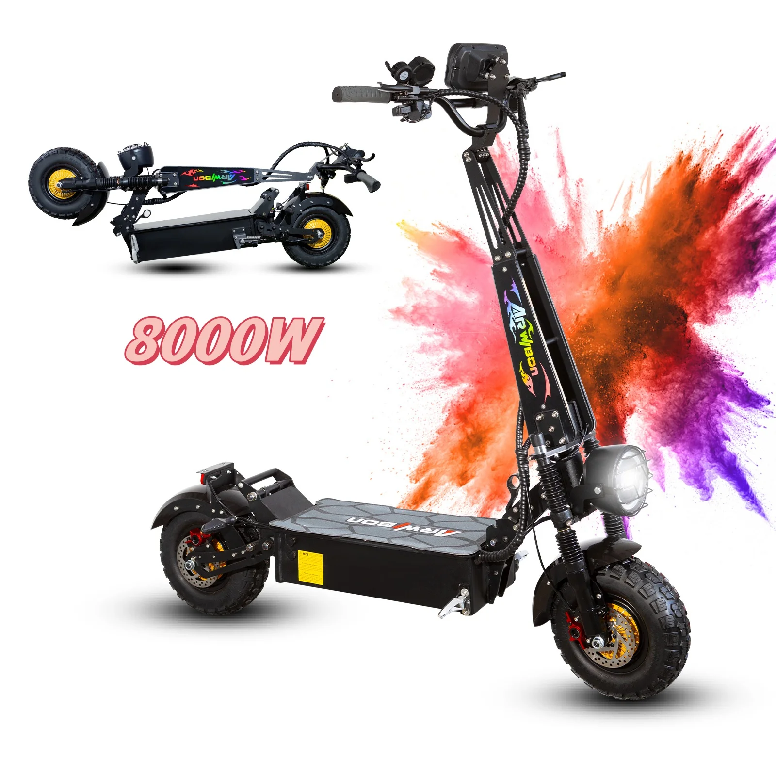 

STLF Advanced 3-5 Days Fast Delivery 85-120km/h Off Road 8000w Dual Motor Electric Scooter 120-160km Long Range Foldable 13inch