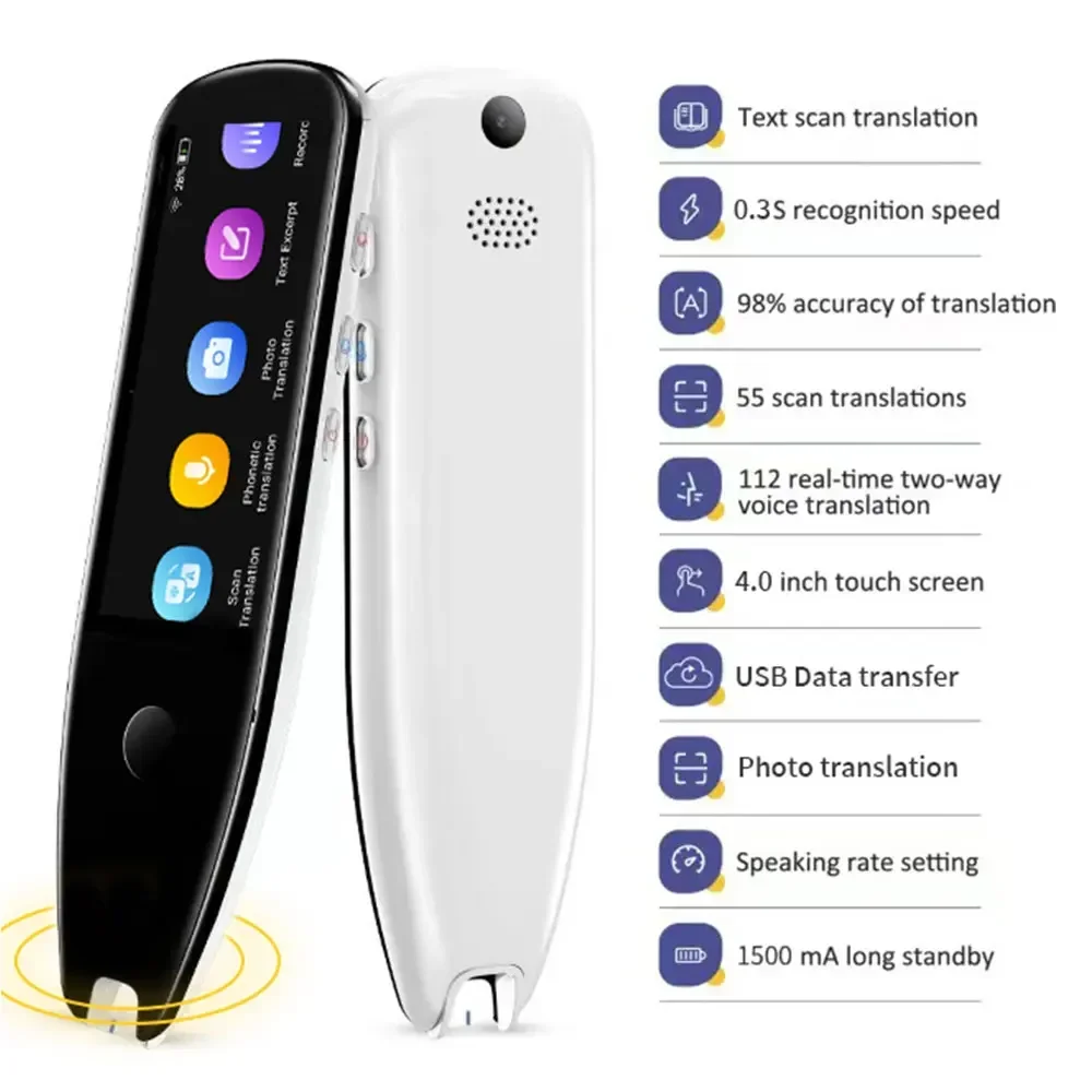 

X5Pro Smart Voice Scan Translator Pen Real-Time Multi Language Translation Dictionary Pen Offline/WIFI/Mobile Hotspot Method