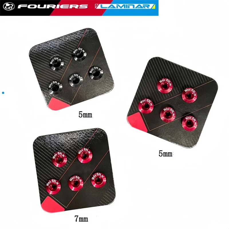 

Fouriers Bike Chainring Bolts Bike Single Double Nut Crankset Chain Ring Screw 5MM 7MM 5PCS/Set Cycling Accessories