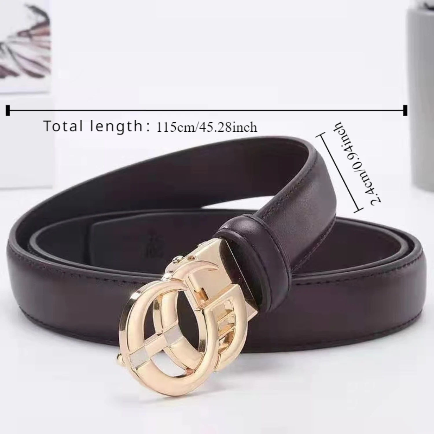 PU Leather Belt for Women with Pin Buckle -  Detail, Tassel Accent, Fashionable Wide Waistband, Versatile for Casual, Sporty & F