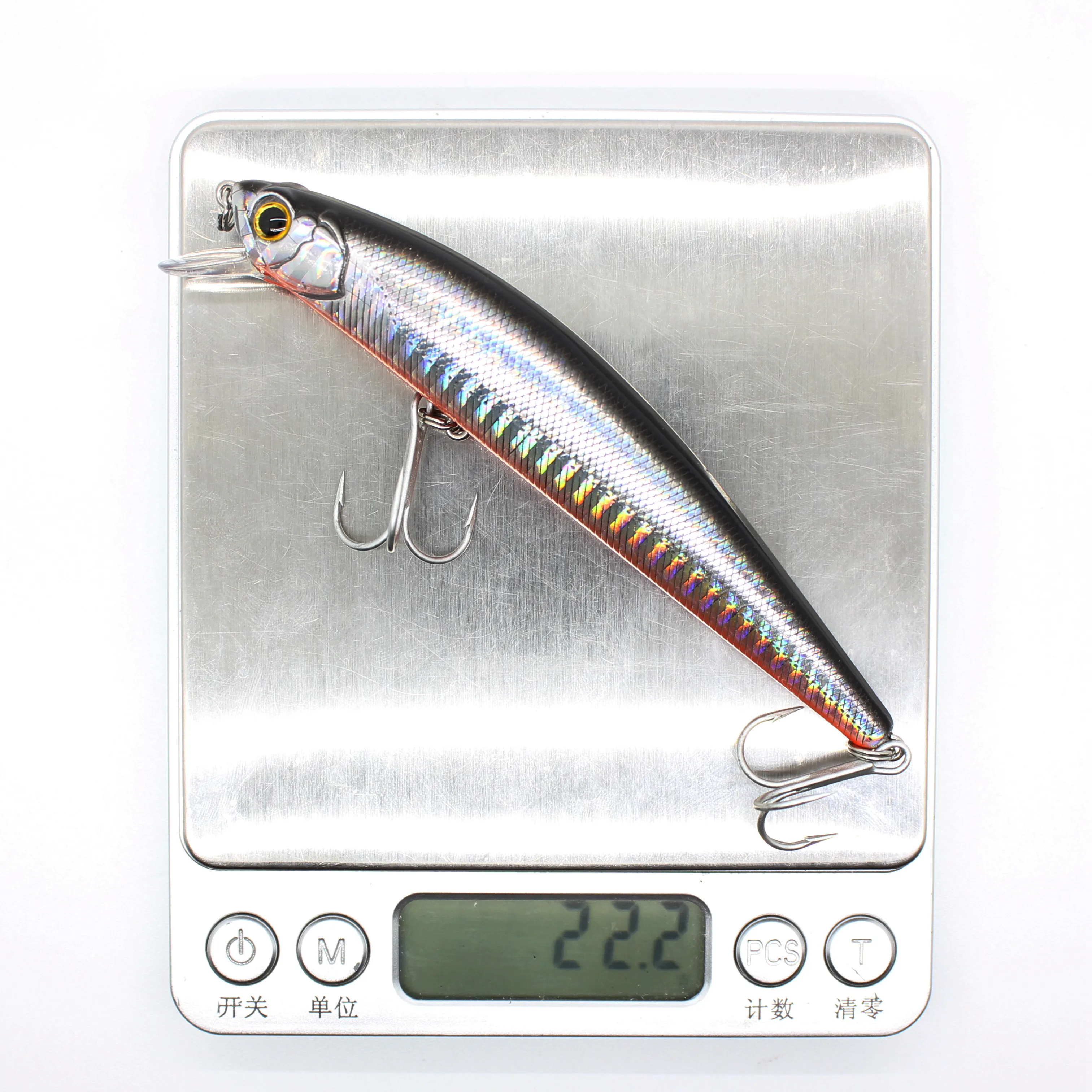 AOCLU-Harter Köder-Kurbel, sinkende Minnow, frisches Salzwasser, Inshore-Boot, konventionelles Strand fischen, 4 # VMC-Haken, 110mm, 23g – Detail 4