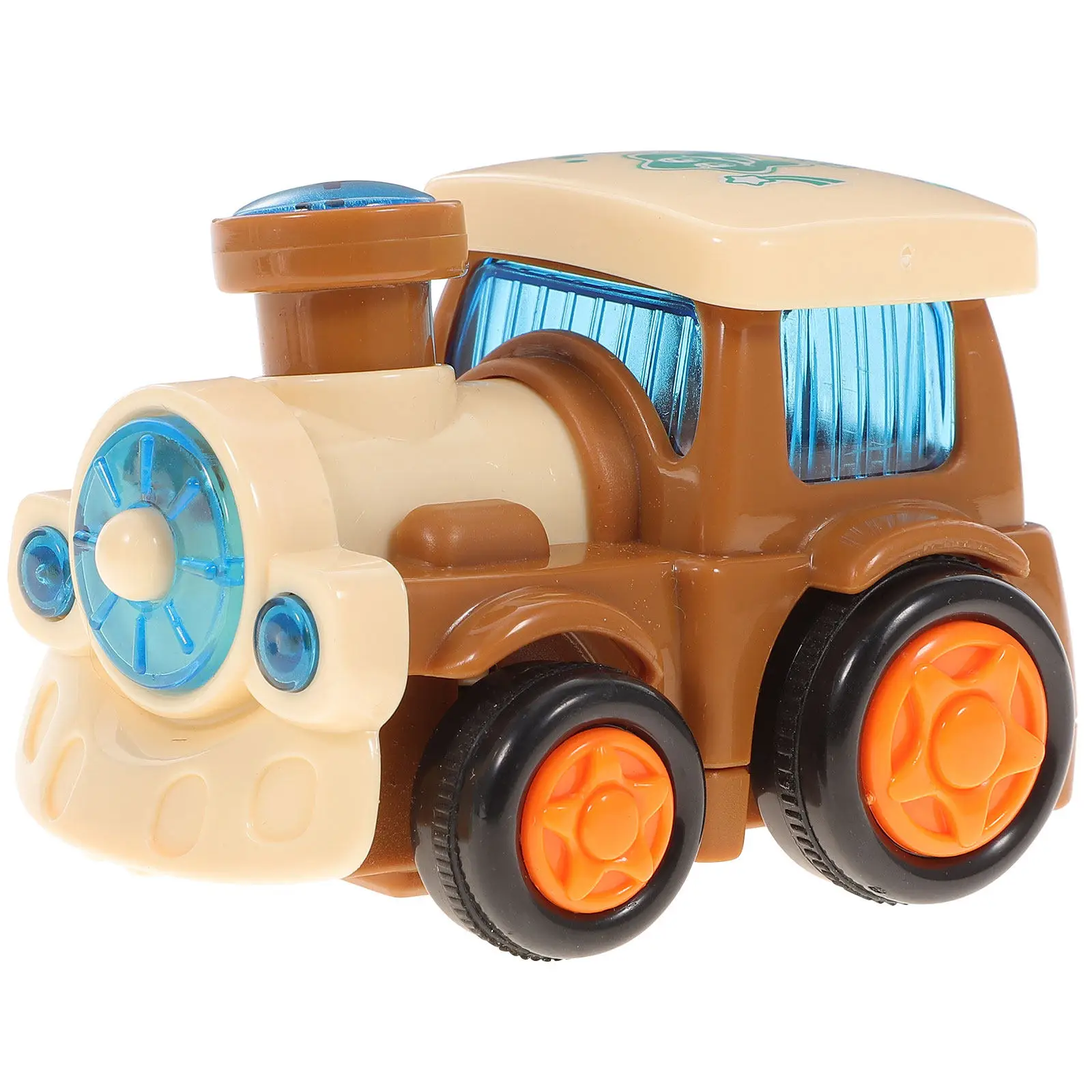 

1 шт. Мультяшный пластиковый инерционный поезд-машинка, креативная развивающая интерактивная игрушка для детей, забавный подарок, инерционная машинка