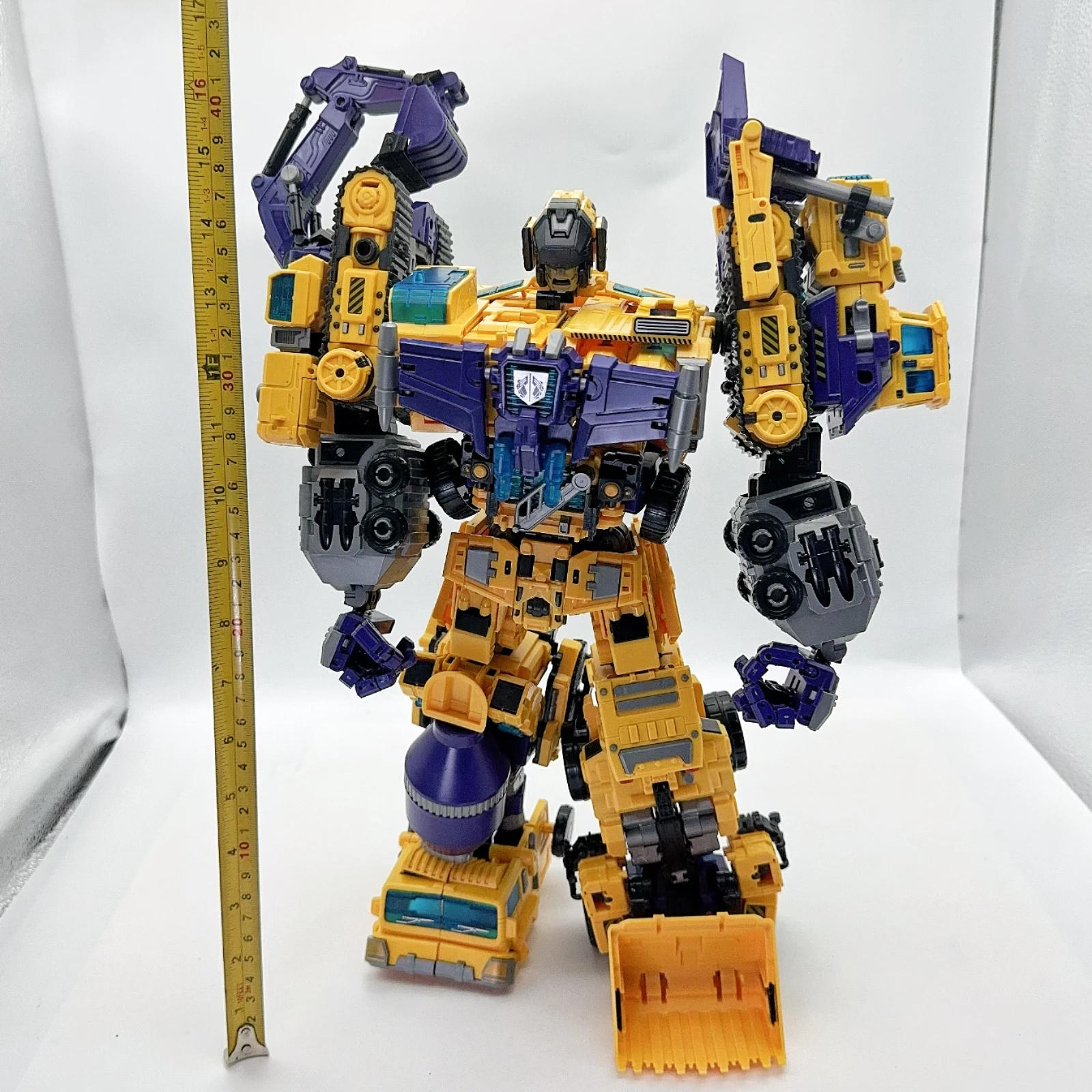 Nbk transformação devastator g1 gt combinadores brinquedo combinador carro robô figuras de ação modelo abs 40cm modelo de veículo de engenharia