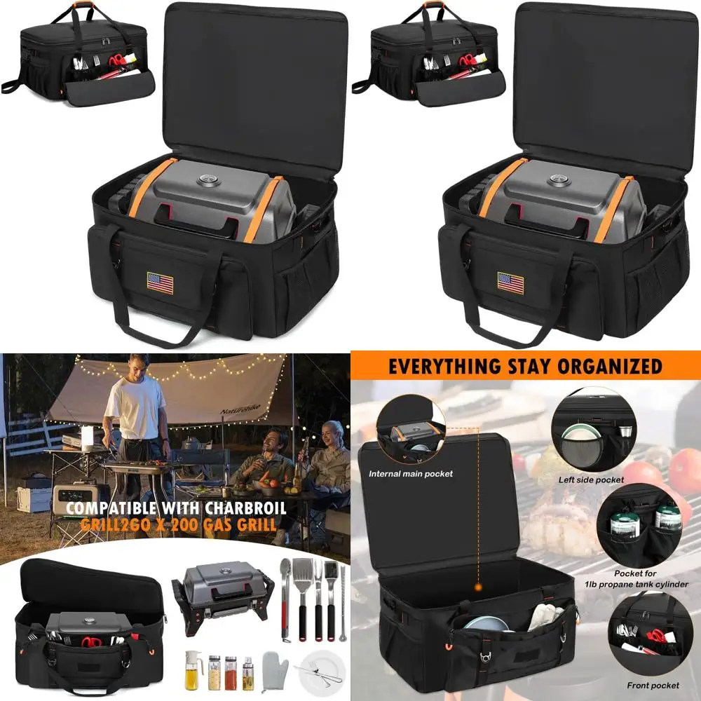 

Grill Carry Case Compatible with Char-Broil Grill2Go X200 1-Burner Portable Propane Gas Grill Cover Bag for BBQ Tools & Accessor