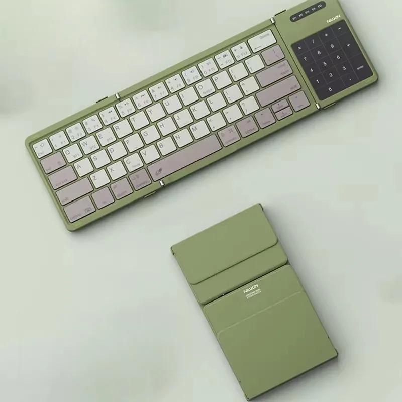 

Portable Pocket Folding Keyboard Customized Bluetooth Wireless with Touchpad Ergonomics Keyboard Office Mechanical Keyboards
