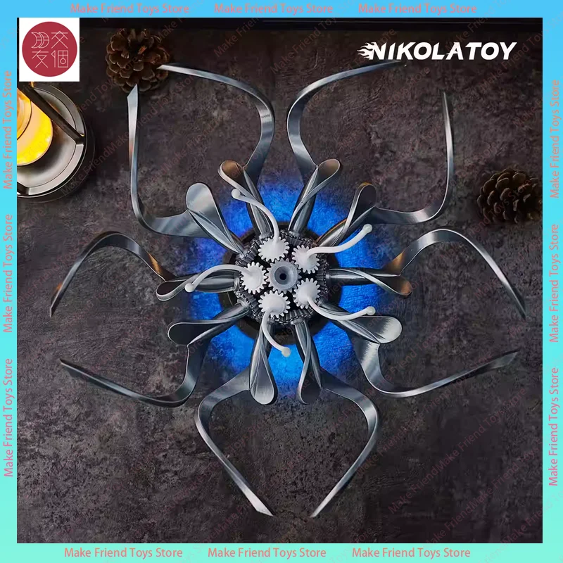 Nikolatoy Mechanical Flowers Inspired By Saatchi Gallery App Control Creative Desktop Decoration Ornaments Silver Cthulhu Toys