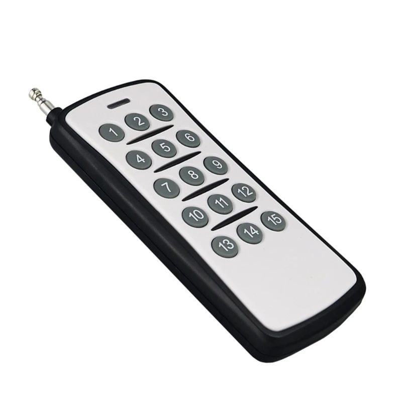 1527 Chip Learning Code Wireless Remote Control 315Mhz/433Mhz Long Distance 15 Buttons Transmitter Remote Controller H7JF