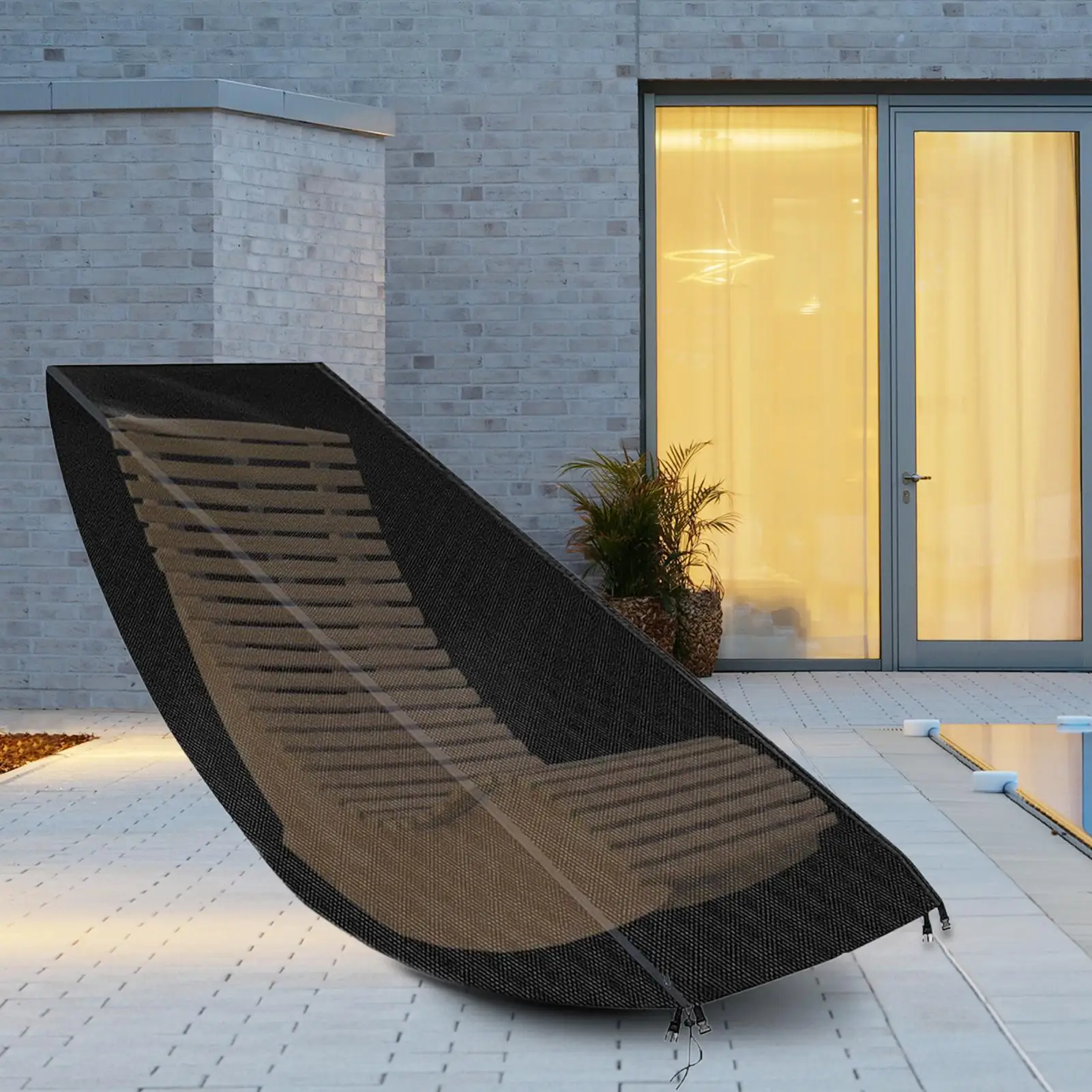Lounge Chair Outdoor Cover 210D Waterproof Seat Guard Pool Chair Covers for Indoor Patio Beach Pool Lawn Garden Sun-Blocking - view 5