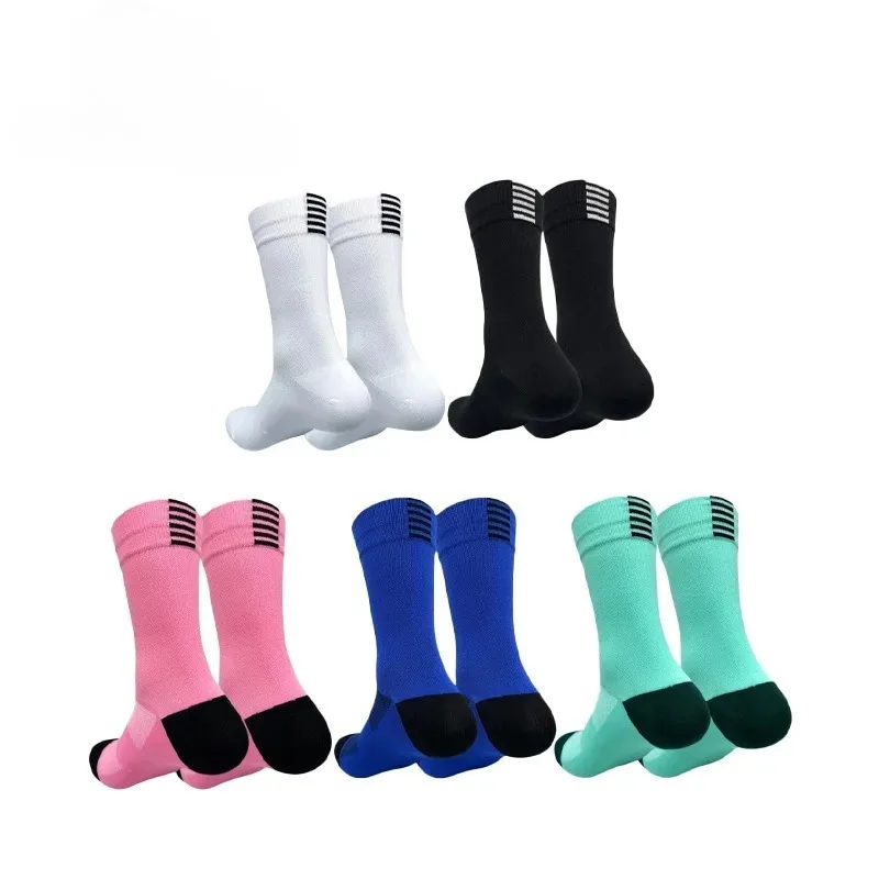 Calcetines de Ciclismo Profesionales de Tubo Largo para Hombre y Mujer, Calcetines Deportivos de Secado Rápido para las Cuatro Estaciones, Calcetines para Correr