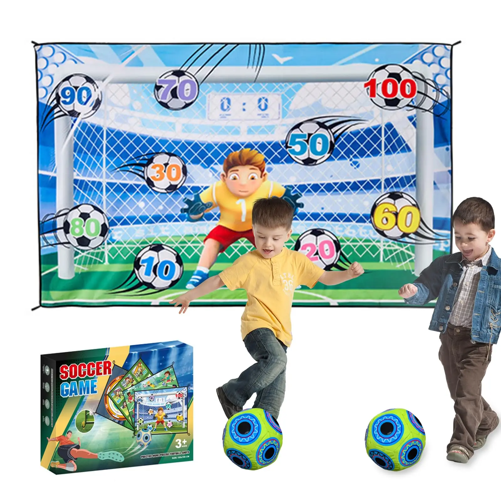 Kids Soccer Game Set Indoor Outdoor Sports Football Blanket Parent-child Soccer Game Soccer Multiplayer Competition Boy Toy Gift