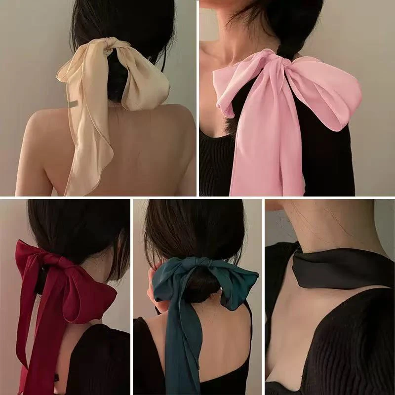 

Новое летнее однотонное женское украшение, саржевая длинная лента, женская сумка, шелковый шарф, лента для волос, маленькие шарфы, весенняя повязка для волос для девочек