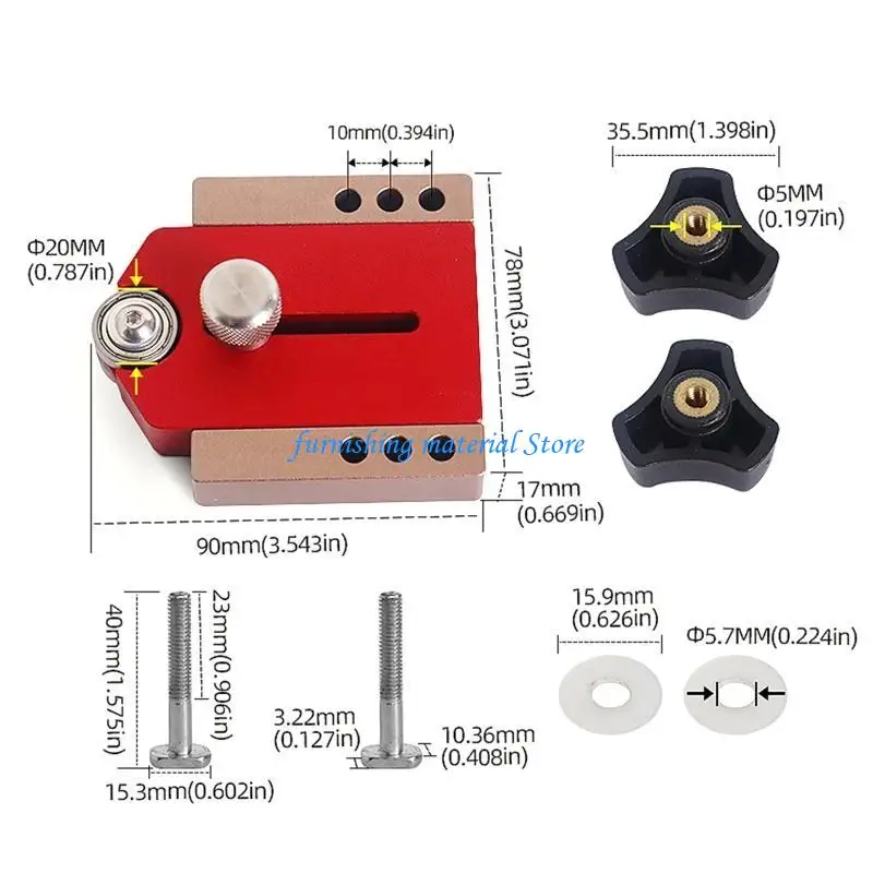Y5GD Woodworking Table Push Table Push Manage Machine Tool Tool Calco del limite Sliding Myter Gauge Connector Retainer