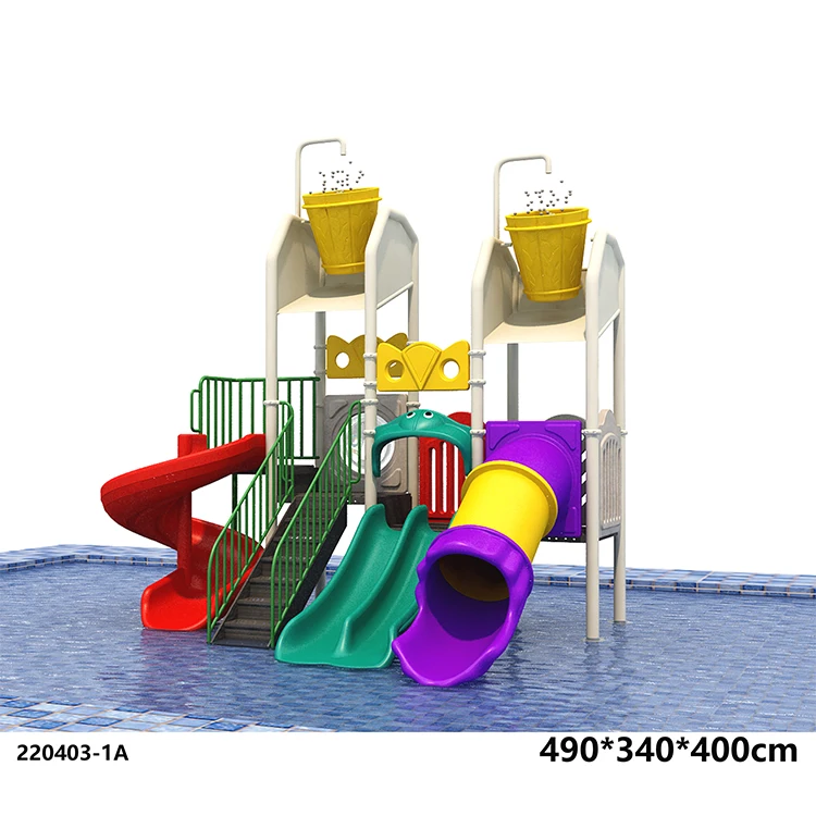 Attrezzatura per acquascivolo in plastica di alta qualità per mini piscina parco acquatico per bambini parco giochi d'acqua all'aperto per bambini