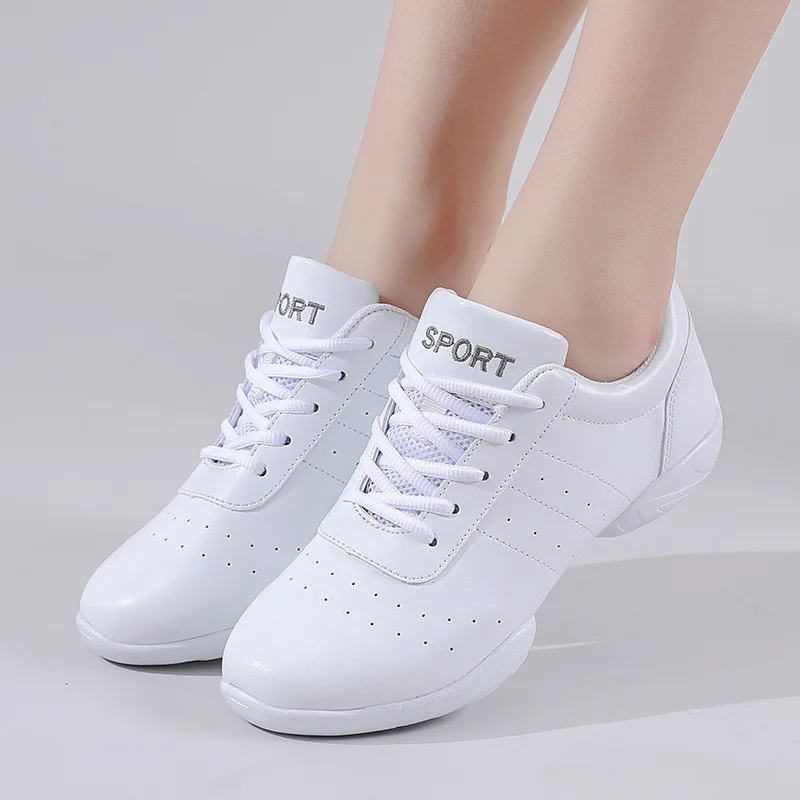 

te Women's Jazz Shoes Lace-up Dancing Sneakers Modern Dance Shoes Platform Walking Sport Dance Shoes Women Big Size 45