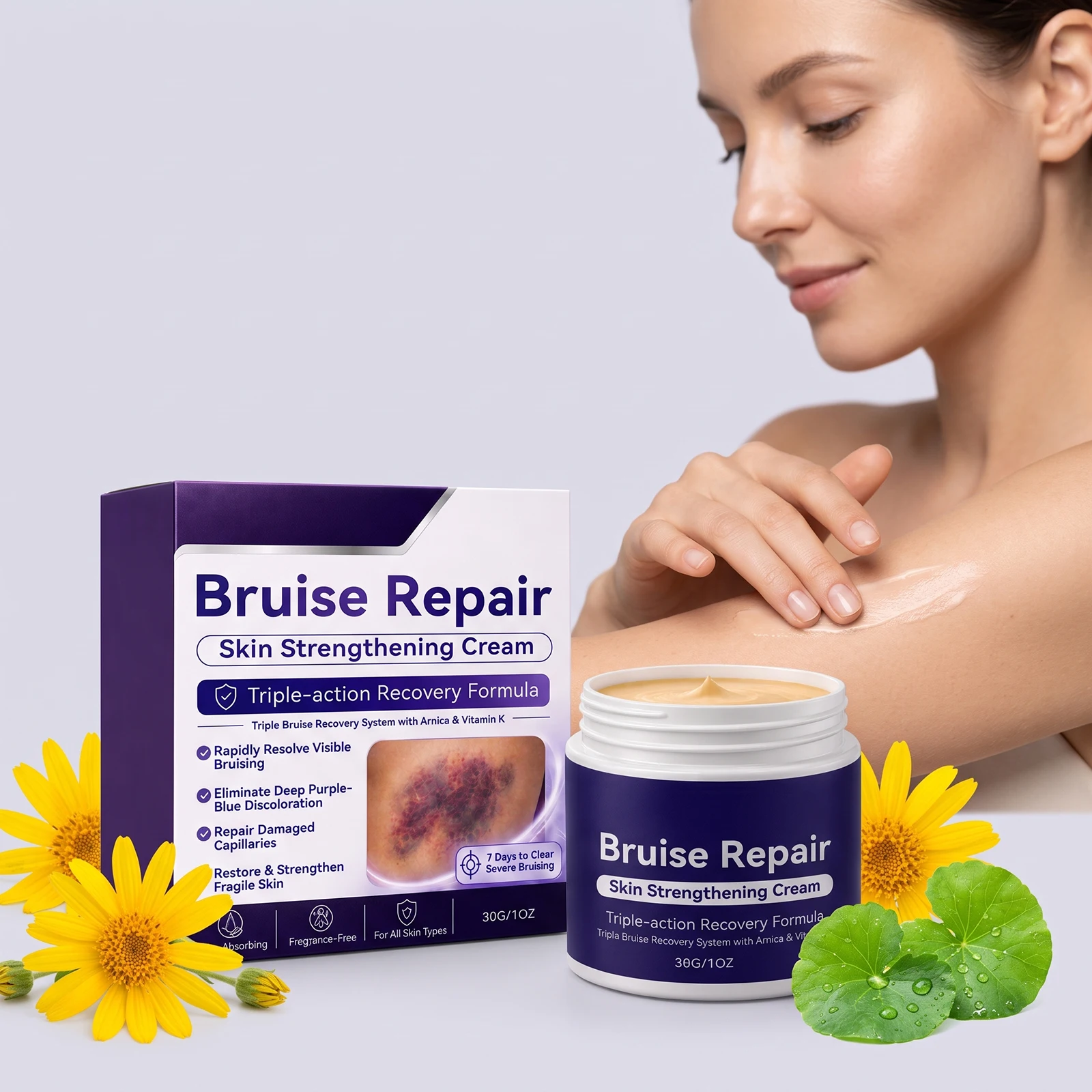 Bruise Repair Skin Strengthening Cream Soothe Skin Discomfort Refine Skin Texture Even Complexion Gentle Care For Bumps Scrapes